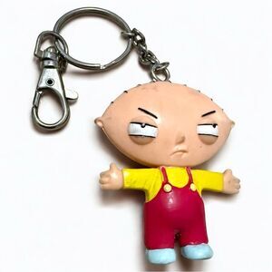 Stewie Griffin Family Guy 2004 Keychain by NJ Croce Co. Vintage Cartoon Figure